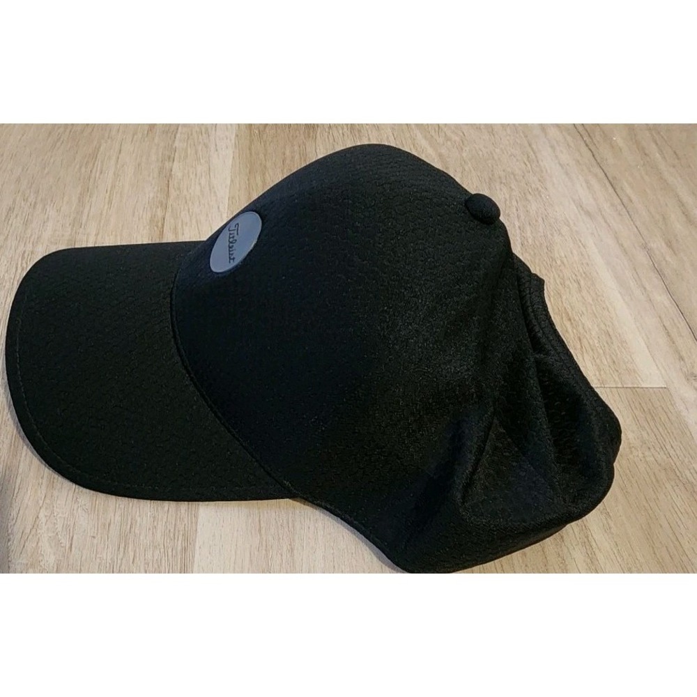 TITLEIST MONTAUK ACE HAT BLACK GOLF CAP PERFORMANCE 50+ UPF ⛳️ LIGHTWEIGHT STRAP - Picture 2 of 9